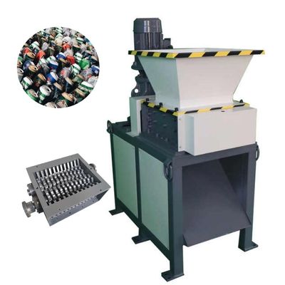 প্লাস্টিক এবং ধাতু Shredder মেশিন স্বয়ংক্রিয় মিনি ছোট ক্যান Crusher মেশিন