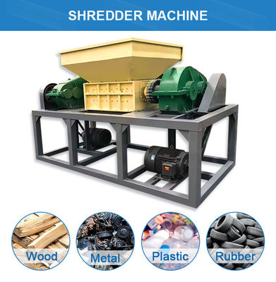 মাল্টিফাংশনাল রাবার টায়ার Shredder মেশিন কম গোলমাল কাঠ প্যালেট Shredder মেশিন