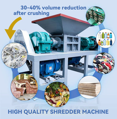 110-130 কেজি/ঘন্টা শিল্প বর্জ্য কাগজ Shredder মেশিন পোর্টেবল স্ক্র্যাপ ধাতু Shredding মেশিন