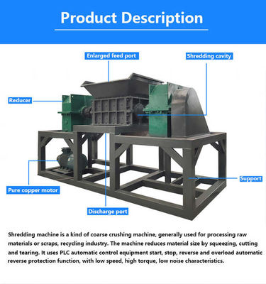 বর্জ্য প্লাস্টিক Shredder মেশিন কম গোলমাল প্লাস্টিক Shredder গ্রাইন্ডার Crusher মেশিন