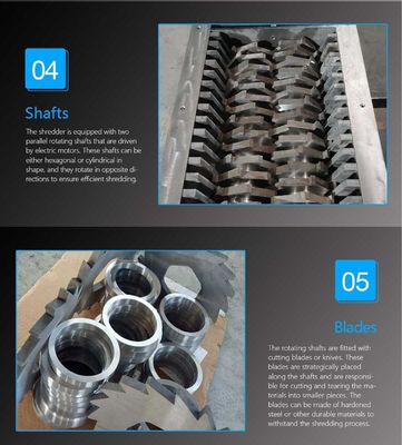 ডাবল শ্যাফ্ট প্লাস্টিক Shredder মেশিন শিল্প কাগজ Crusher মেশিন
